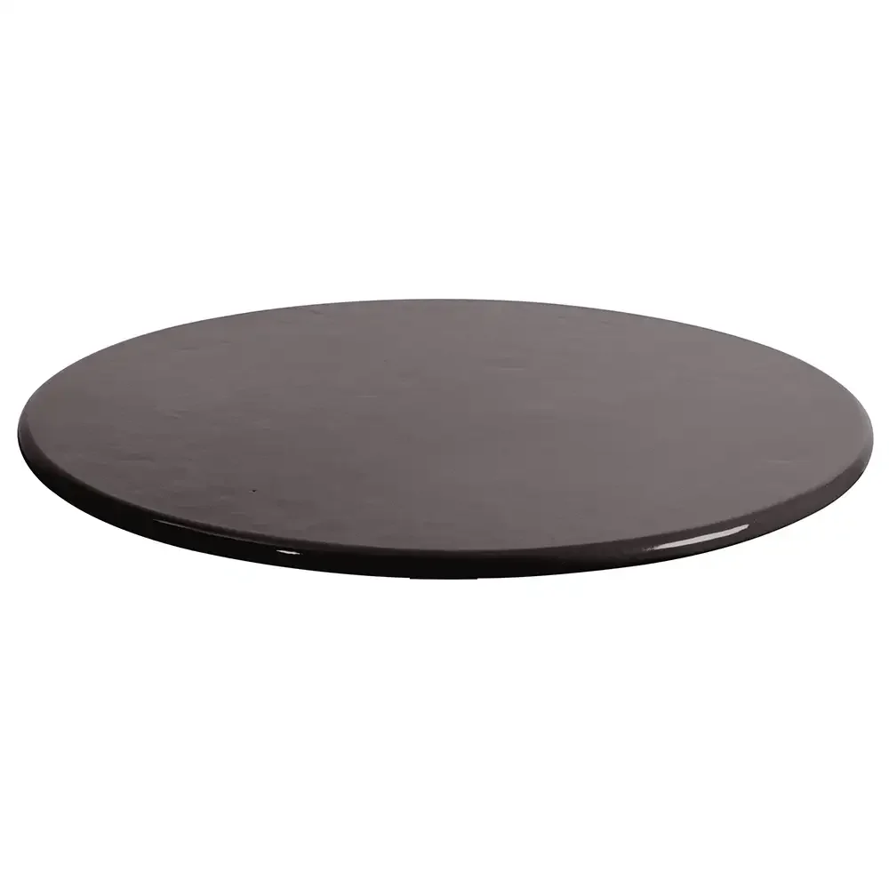 Bordsskiva dia. 70 cm Black, lavasten glaserad