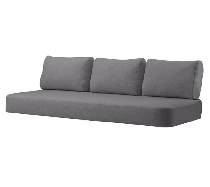 Cane-line, Sense/Moments 3-Pers. Soffa Indoor Dynset Grey