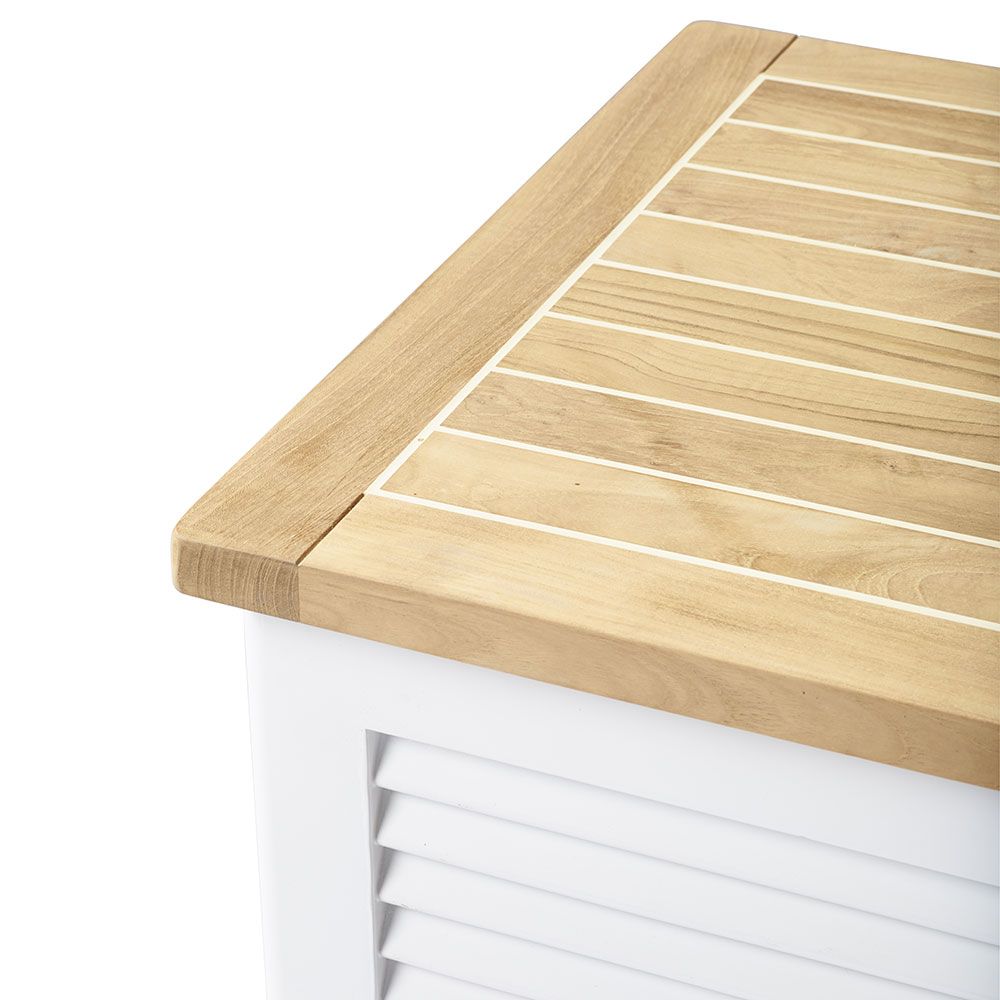 Alternativ bild 1 för Cinas, Classic förvaringsbox 30x90 cm teak/vit