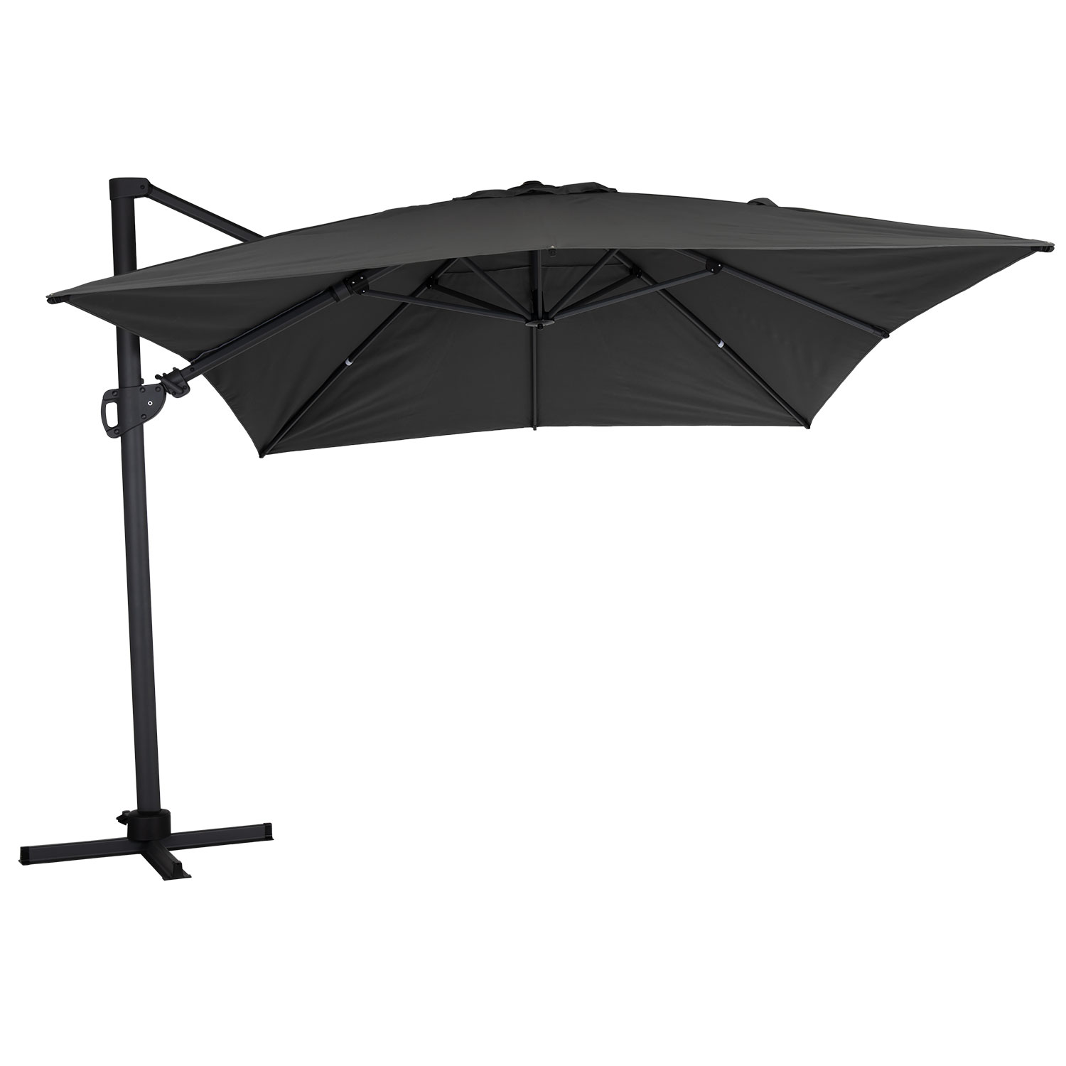 Brafab Varallo frihängande parasoll 300×400 cm antracit/grå