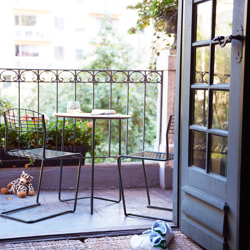 Bord High Tech 60 Vit Laminat / Varmförzinkat Stativ