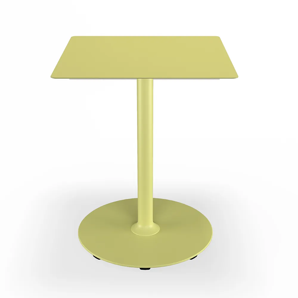 houe, pico café table, 60x60 cm, round base mono lemon zest