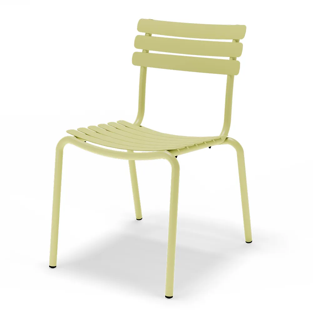 Alua Dining chair without armrest Mono Lemon zest