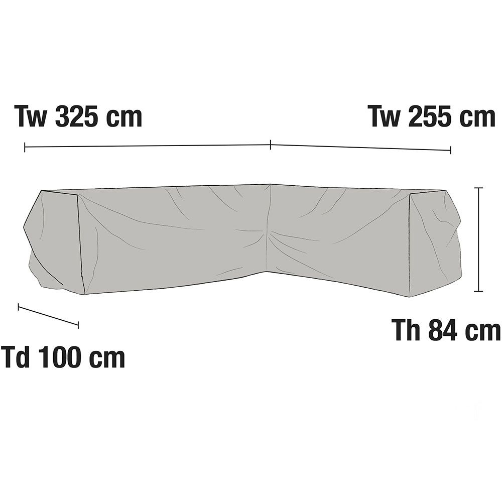 Brafab Möbelskydd hörnsoffa 100×325 cm grå