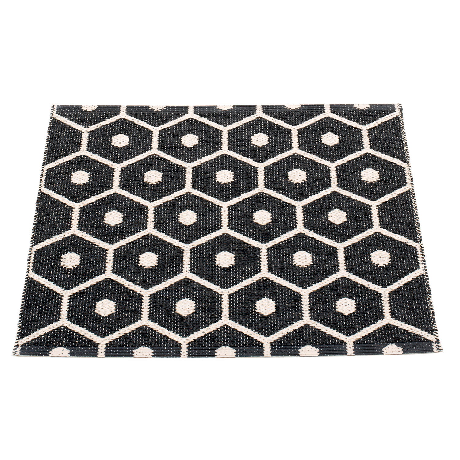 pappelina, honey matta 70x60 cm black / vanilla