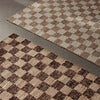 Handvävd Ullmatta Check 200x300 cm Off-White