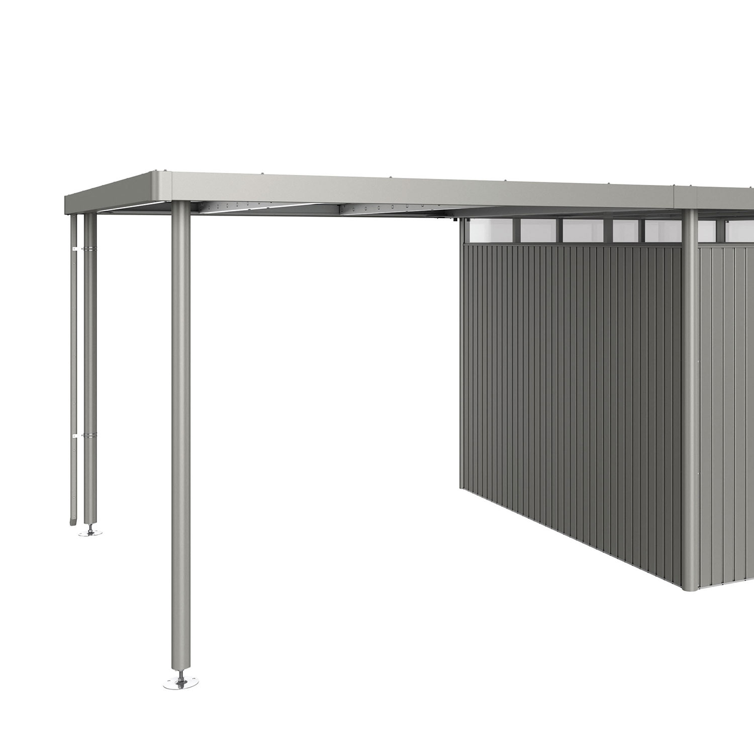 Biohort, Sidotak Trädgårdsskjul highline storlek h5 metallic kvarts-grå Biohort