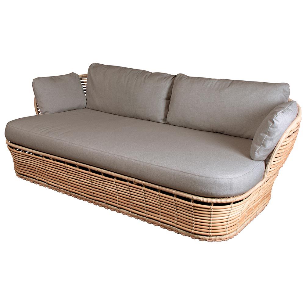 Cane-Line Loungesoffa Basket Natural Konstrotting Inkl Ljust Airtouch Dynset
