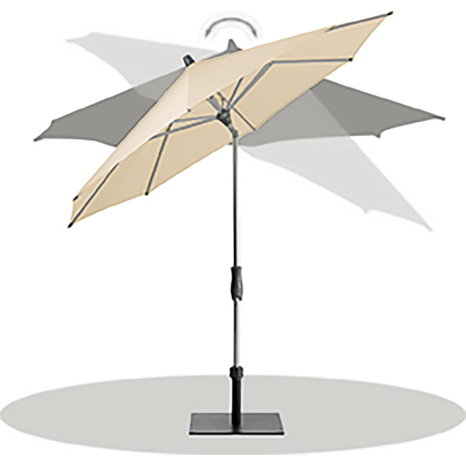 Alu-twist parasoll 210x150 cm kat.4 403 carmine 