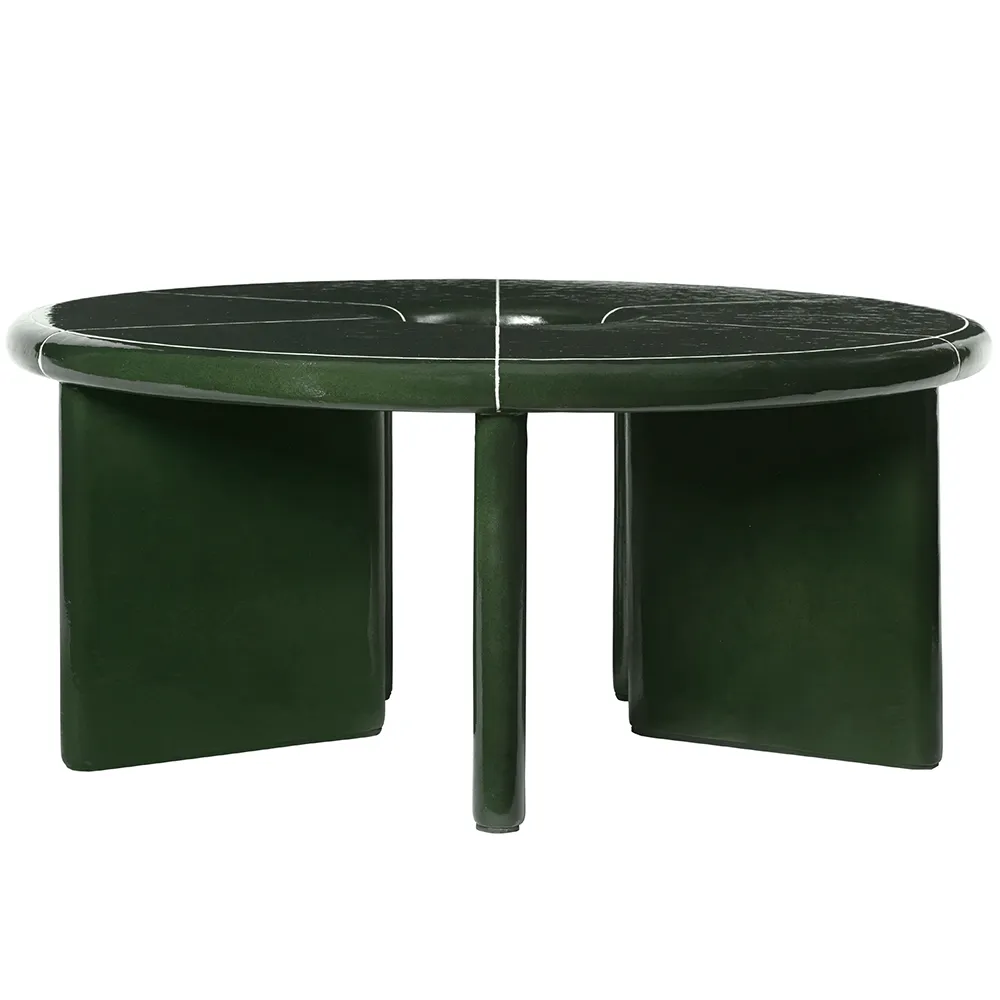 Produktfoto för Ferm Living - Deya Coffee Table - Soffbord - Dark Green - Ø80 x H32 CM