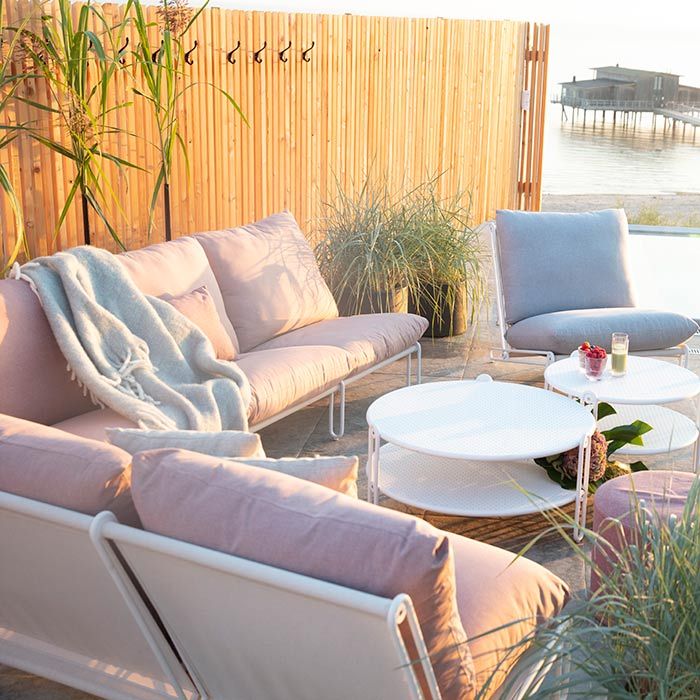 Blixt påbyggnadsmodul vit / dusty pink 