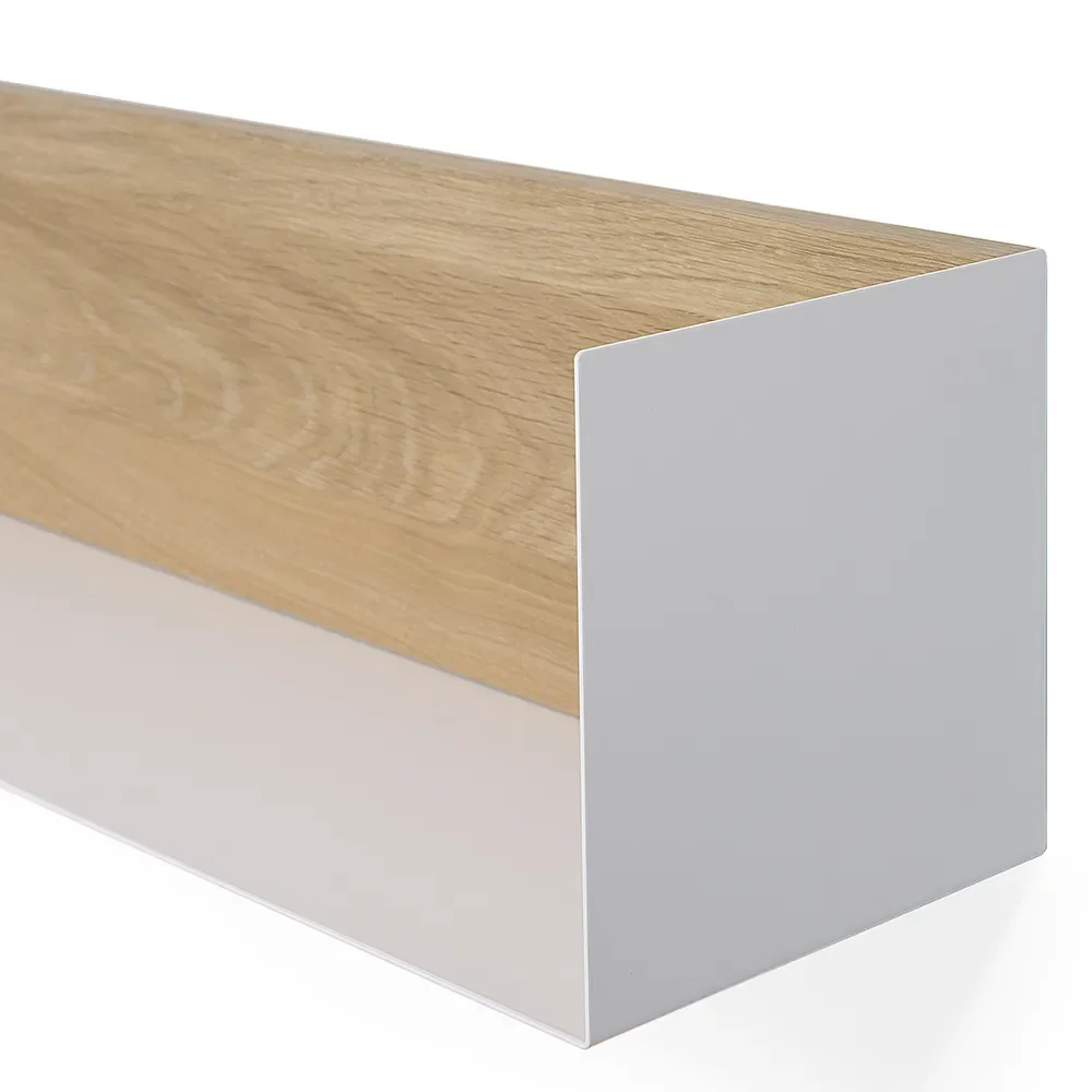 U shelf 55x20 cm ek/vit metall