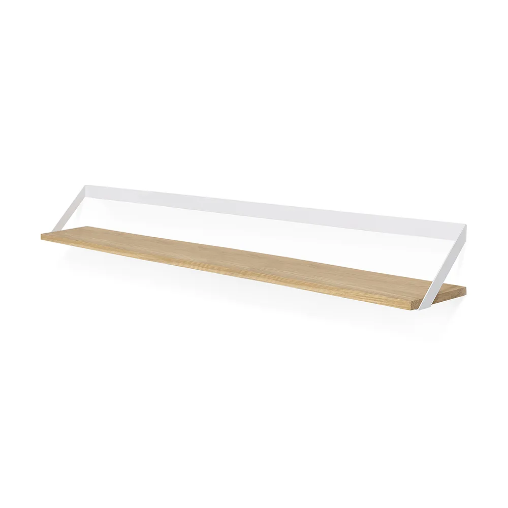 Ethnicraft, Ribbon Hylla 140x20 cm Ek/Vit metall