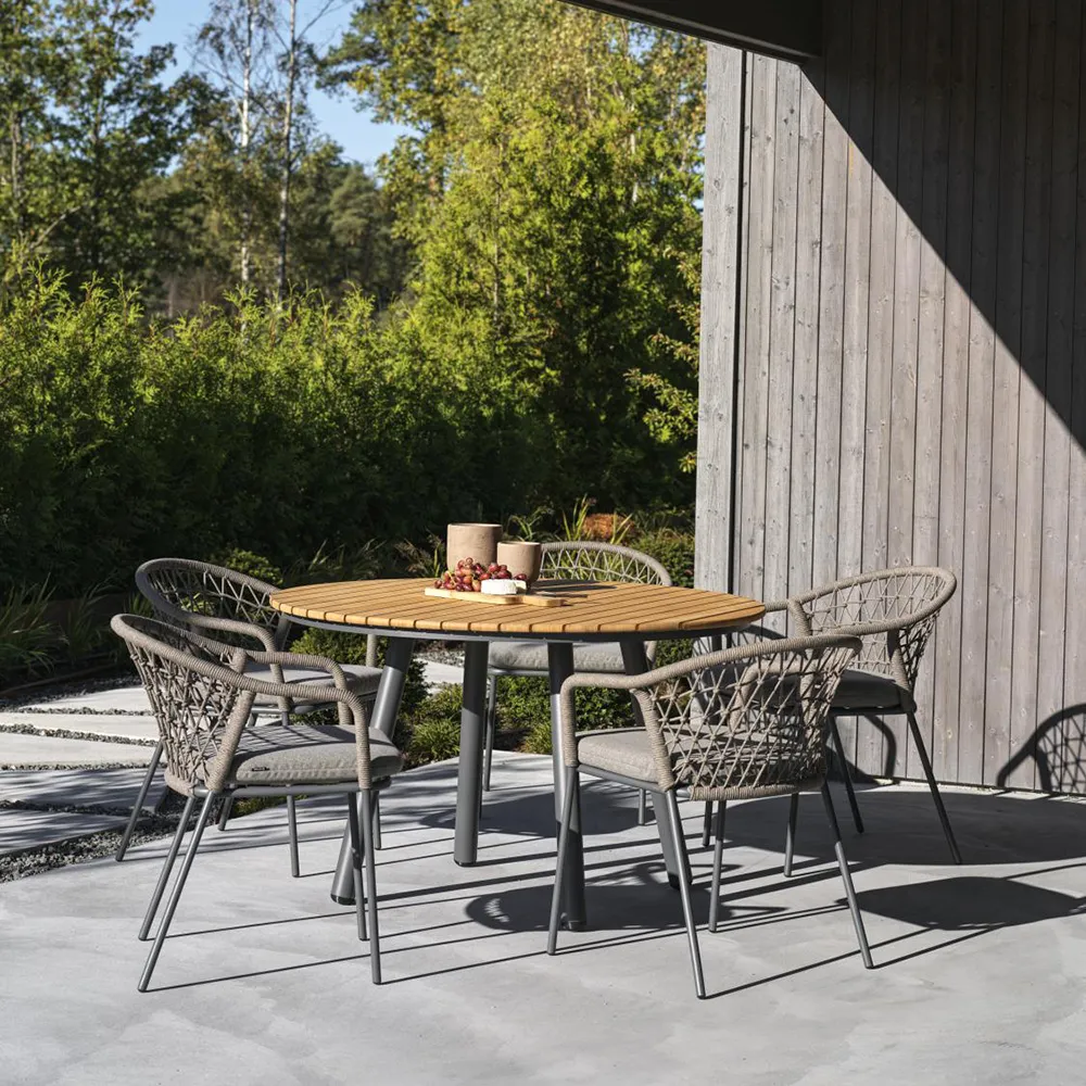 Bam Bo Matbord Ø120 cm Bambu/Anthracite