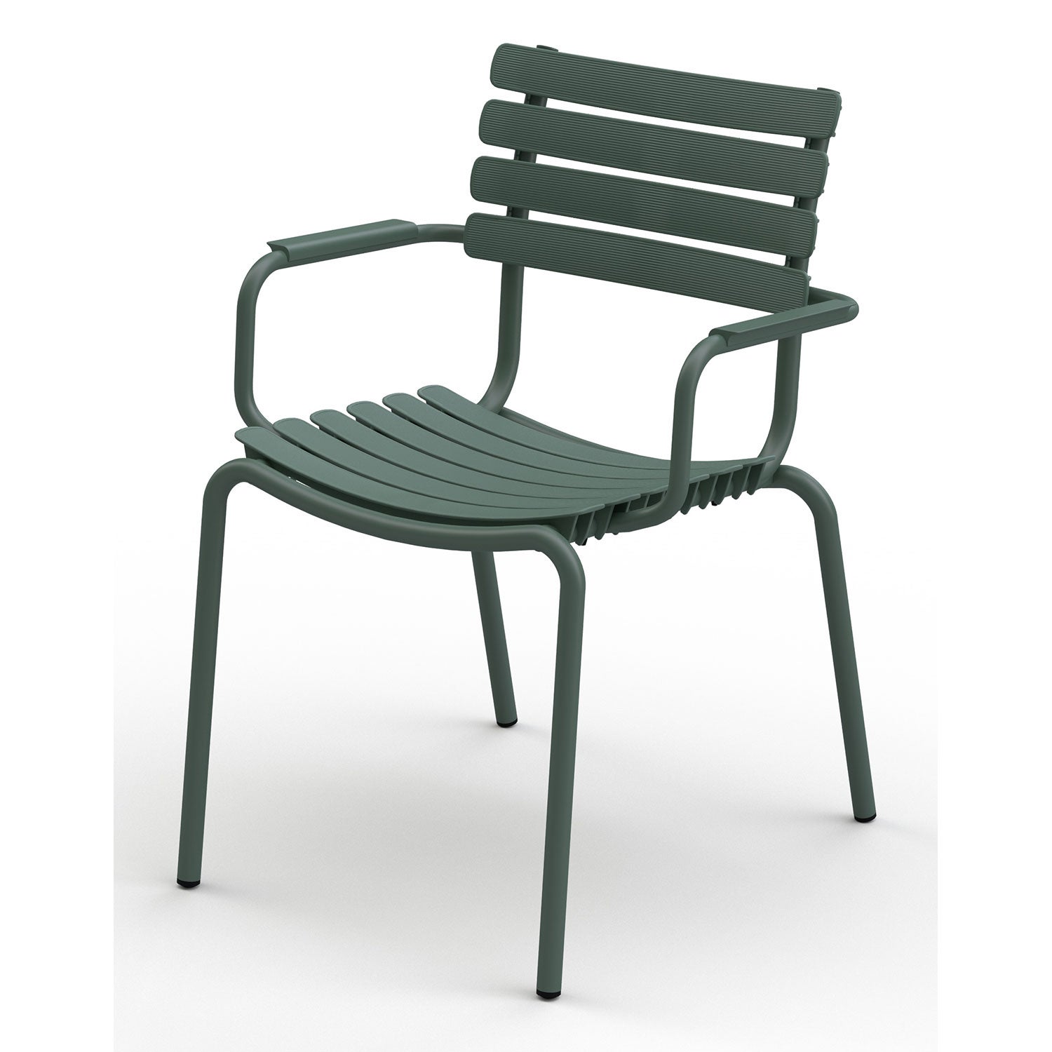 houe, reclips matstol grön/grön aluminium