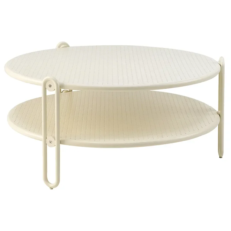 Blixt soffbord 85 cm Pearl White