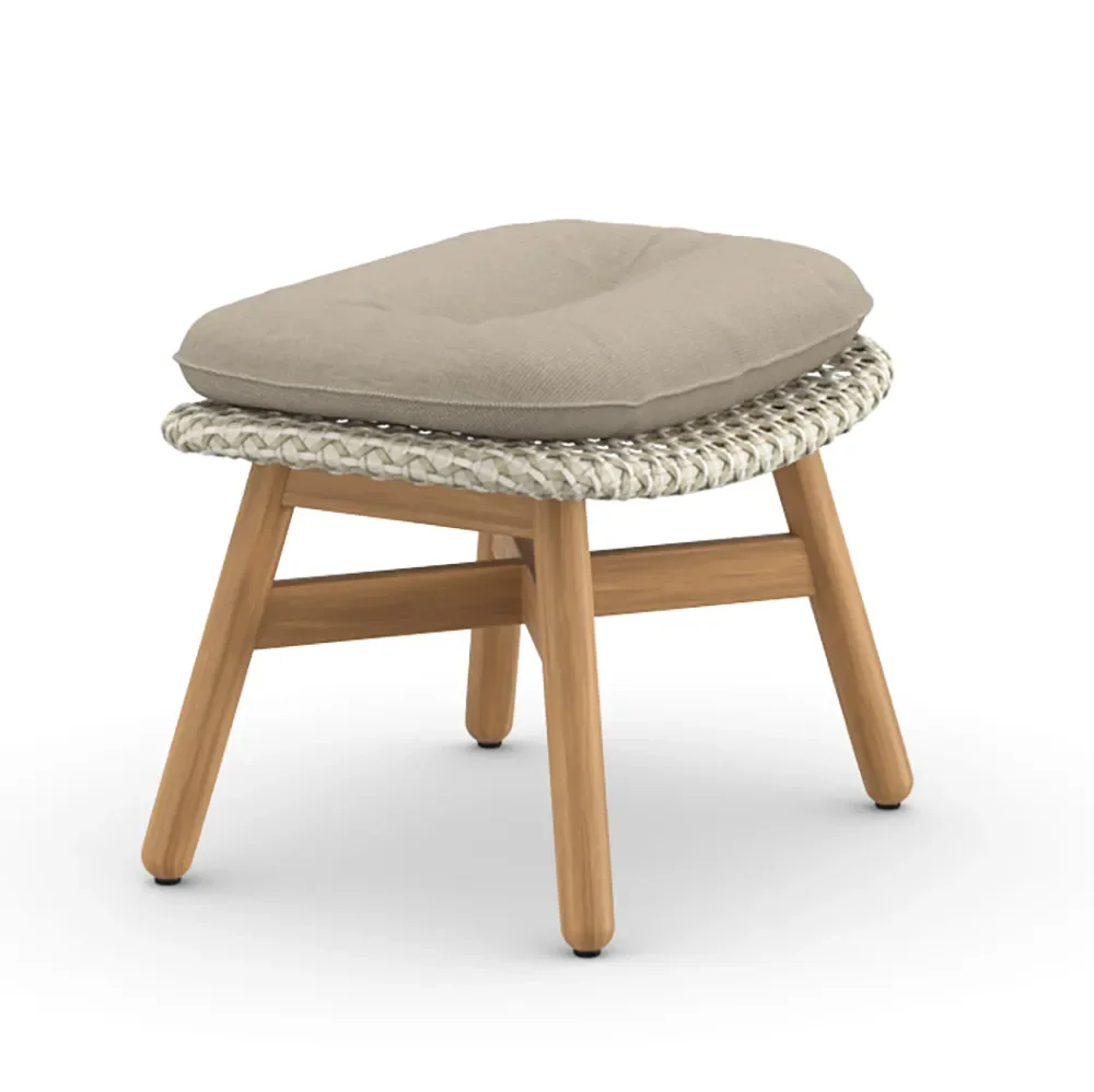 Dedon, Mbrace fotpall teak AX6 teak 0205 sea salt 0140