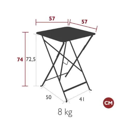 Bistro bord 57x57 cm Pesto
