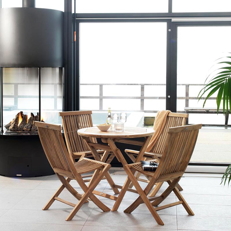 Turin matstol natur teak 