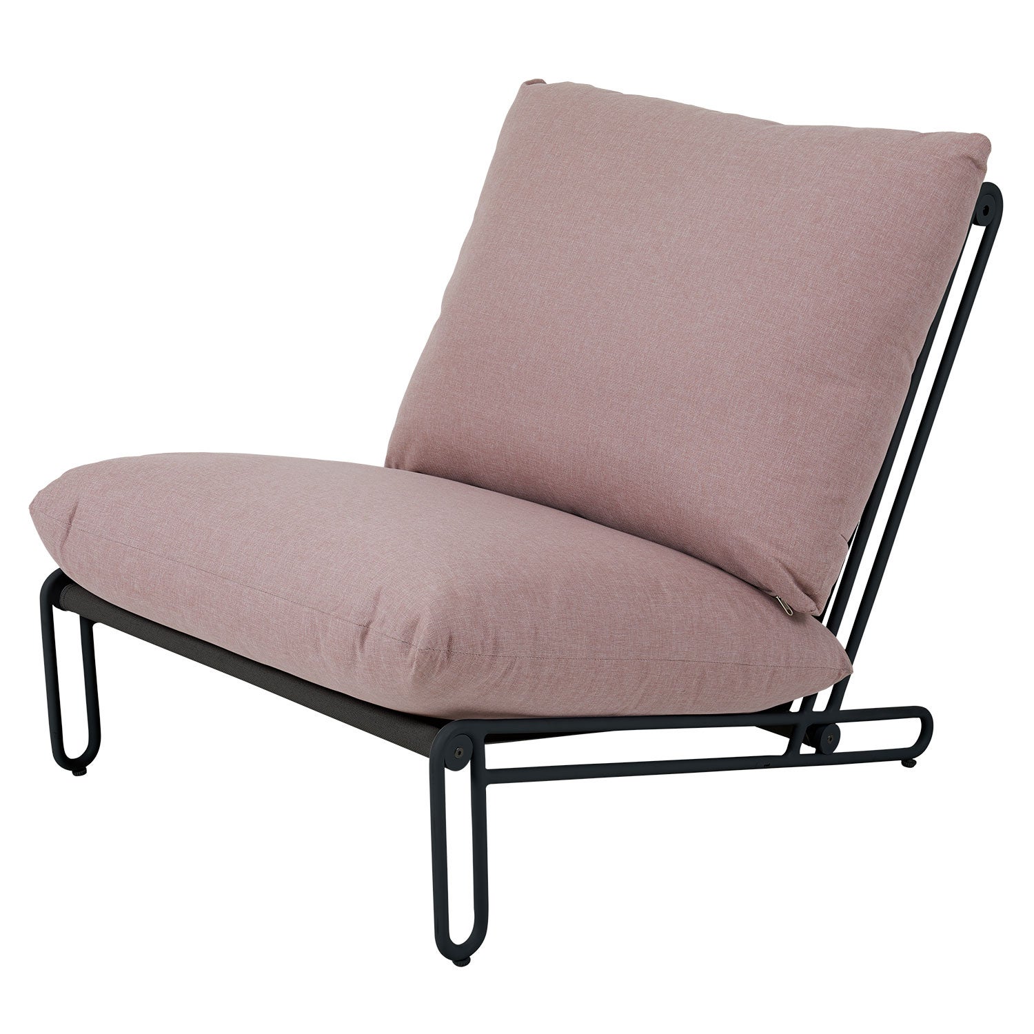 brafab, blixt fåtölj svart/dusty pink