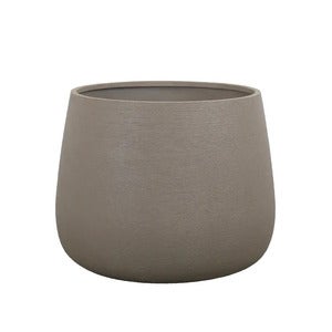 Soil kruka rund stor Taupe structure, fiberglas