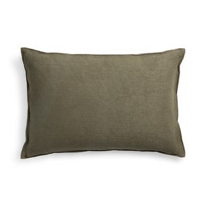 Lin Kuddfodral Olive 60x40 cm