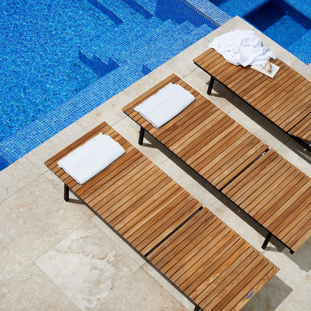 Häringe Solsäng Teak/Svart 