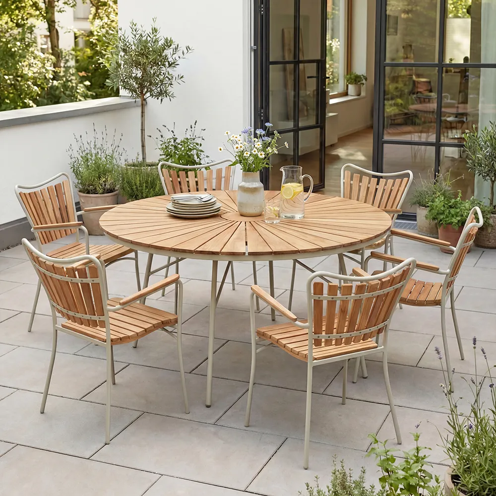 Ellen karmstol sandy grey / teak