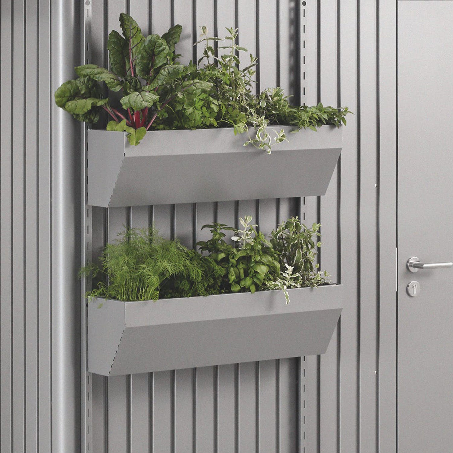 Floraboard trädgårdsskjul avantgarde/highline/panorama kvartsgrå