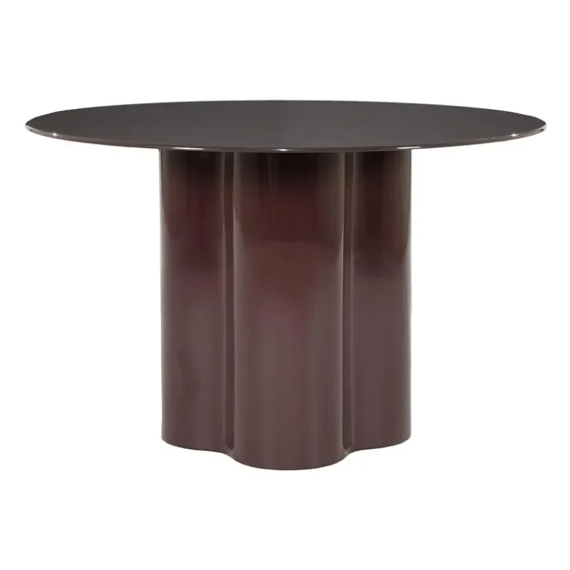 Dauphine 120x120x76 cm Glas & MDF Röd