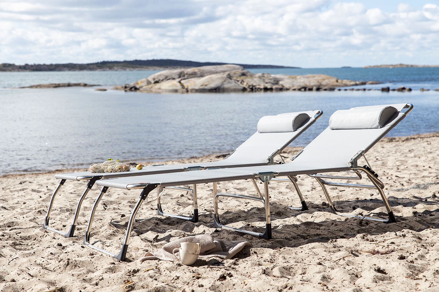 Amigo solsäng xxl grey aluminium/textilene 