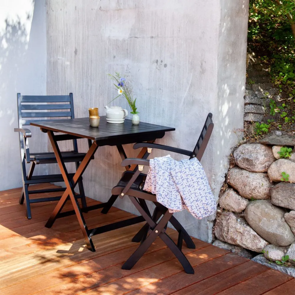 York cafébord 70x70 cm svart