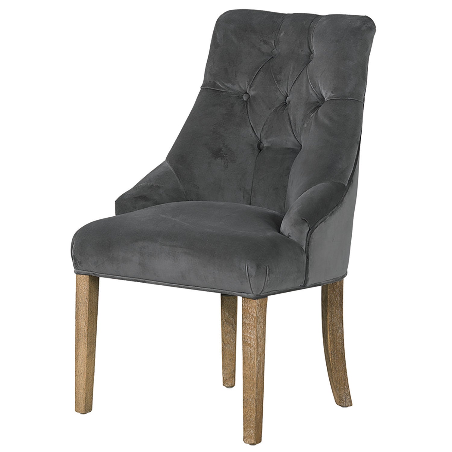 York Diningchair Velvet Iron Grey