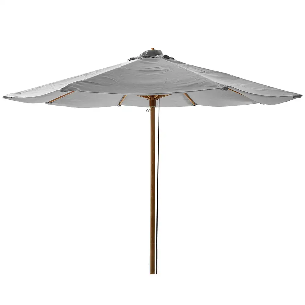 Cane-Line Classic parasoll 300 cm Light grey / Teak