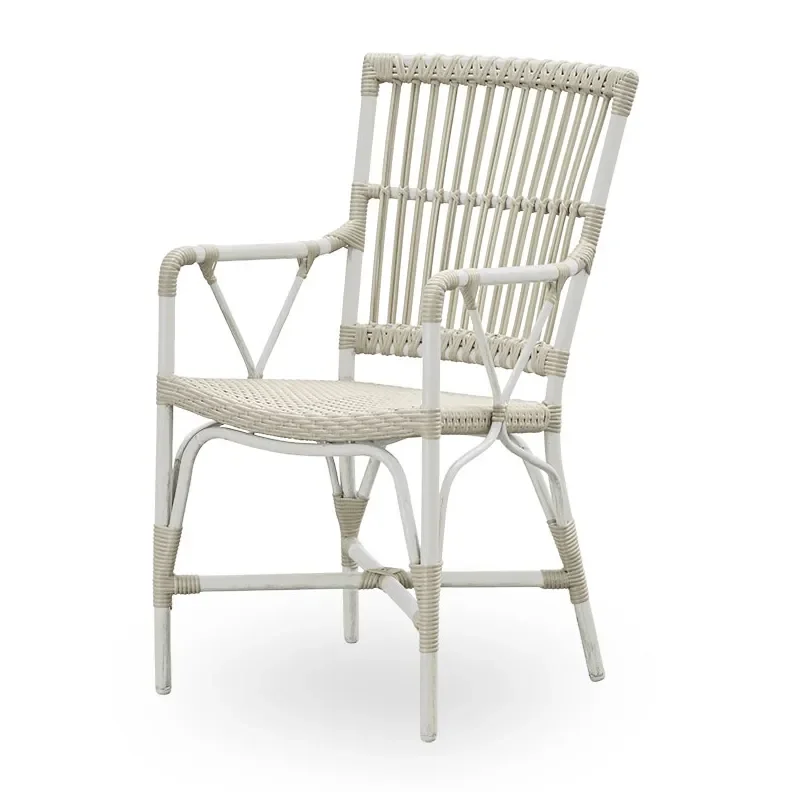 Piano karmstol konstrotting Vit / Beige