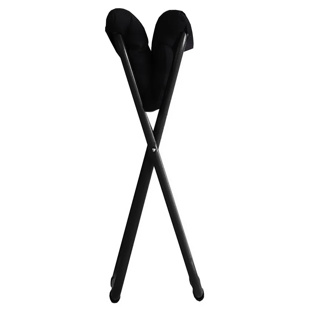 Chico fotpall black leather 