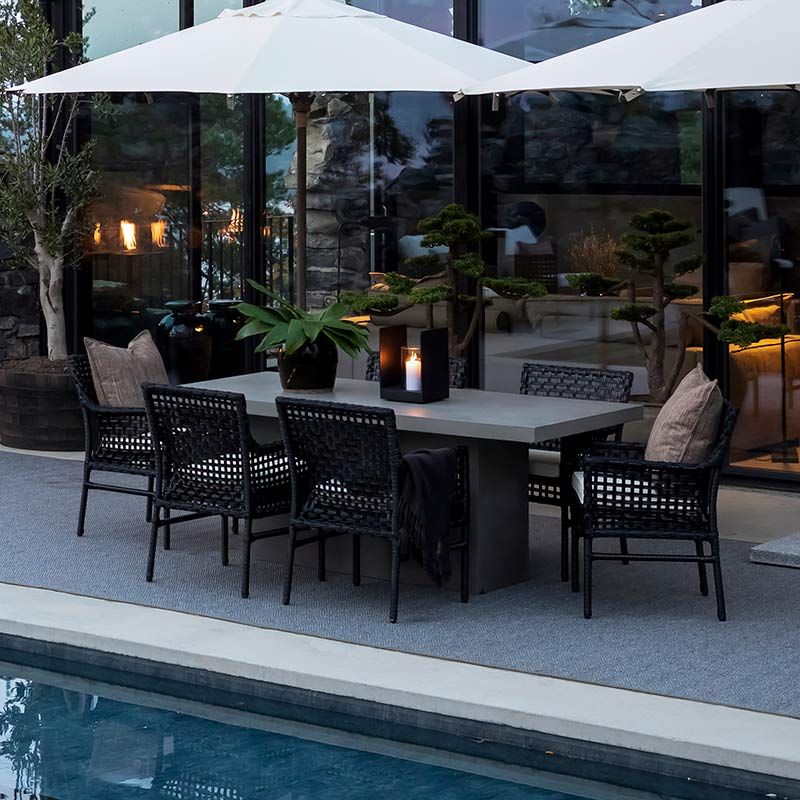 Campos Delgado Matbord 90X200 Betong 6 Cm