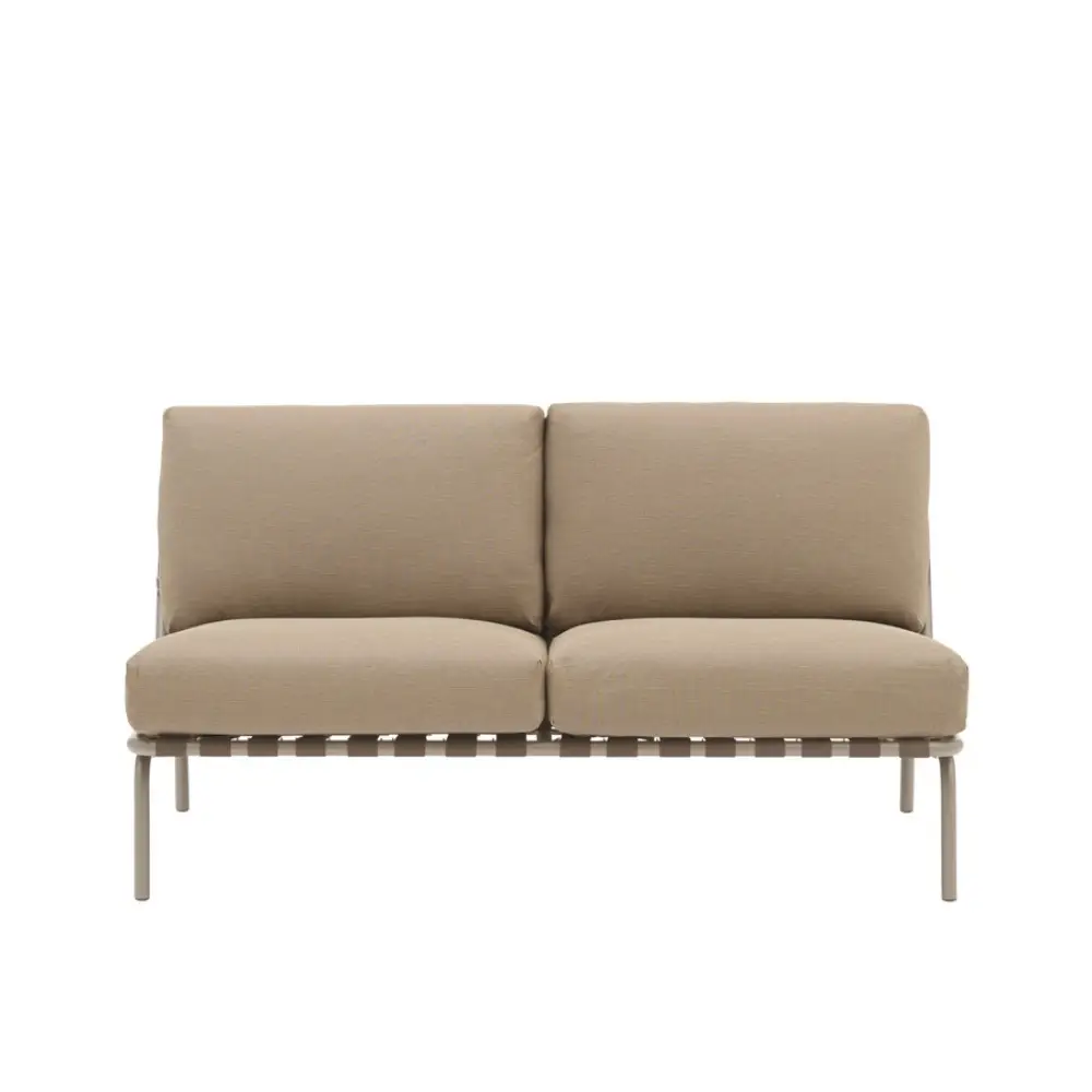 Muuto, Loungesoffa Settle 2-seater Ribbed Weave 5/Taupe