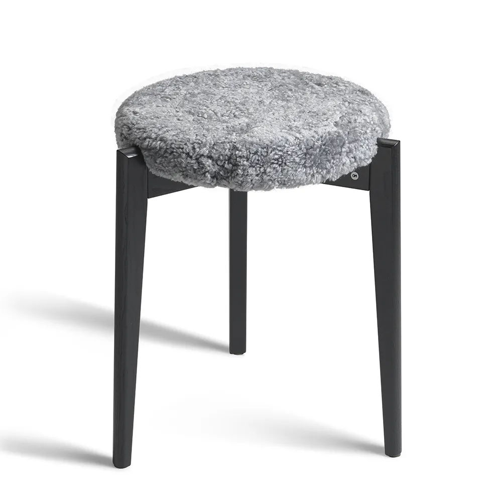 Vinz Pall Svartbetsad Ask/Fårskinn Ljusgrå