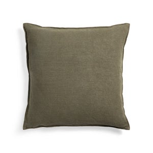 Lin Kuddfodral Olive 50x50 cm