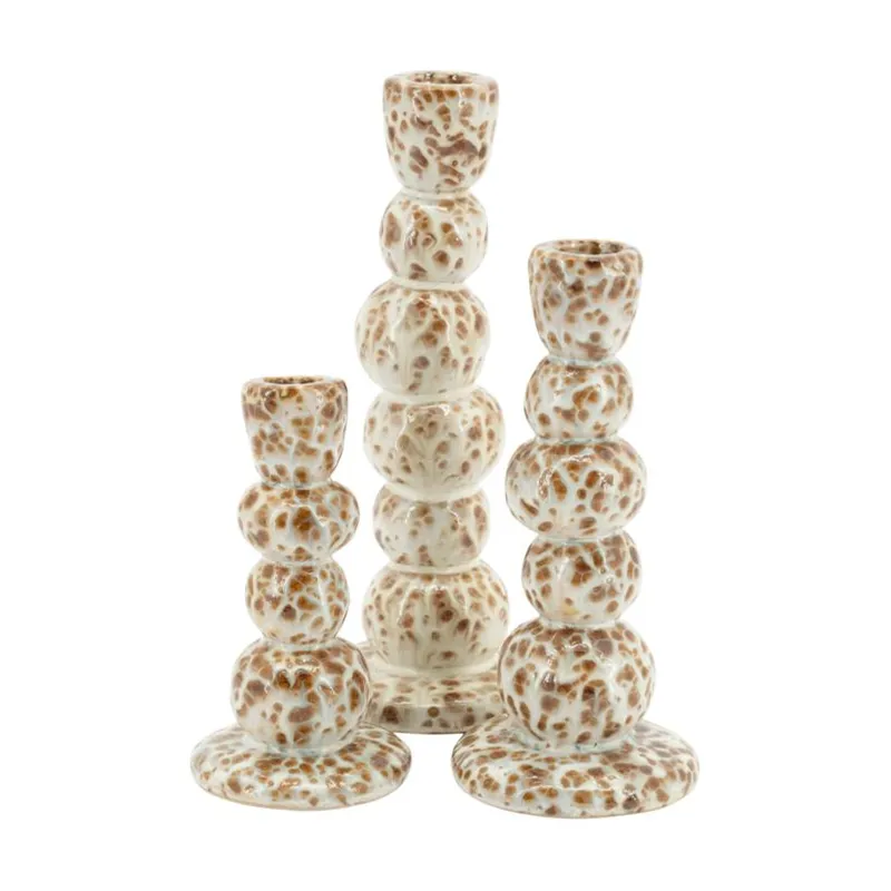 Sekkei (set of 3) 8x8x14,5 cm Stengods Brun