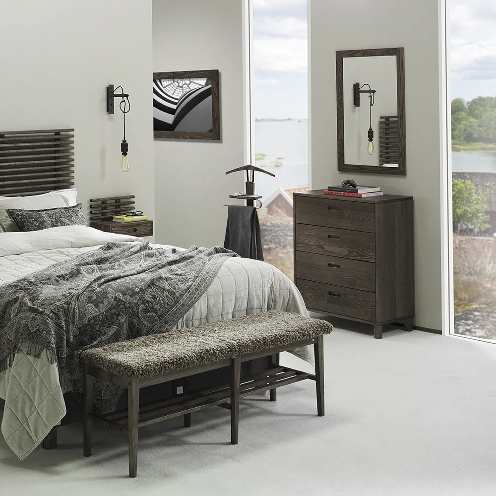 Nova Spegel 90x60 cm Rökt Ek