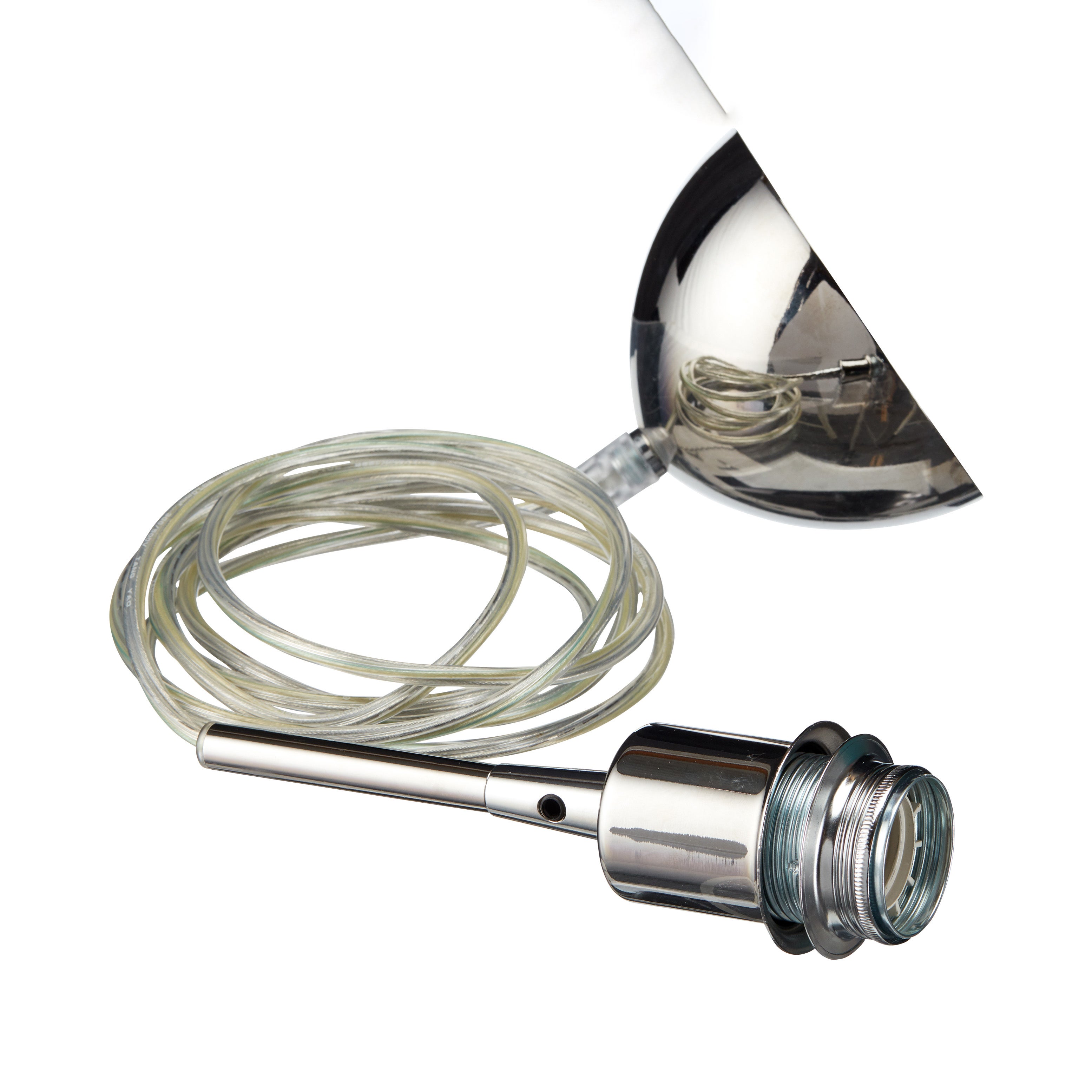 Gloria Upphäng E27 Krom, Transparent Kabel