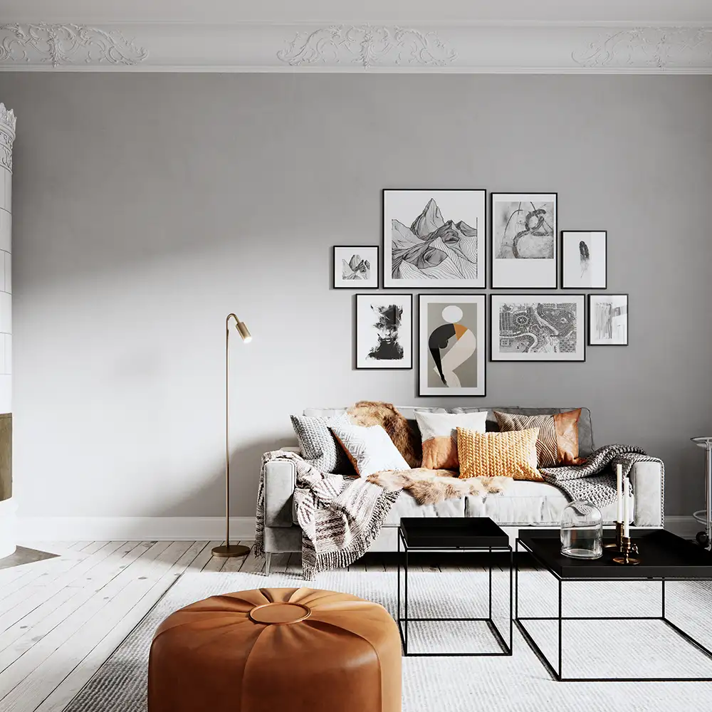 Curve Golvlampa Matt guld