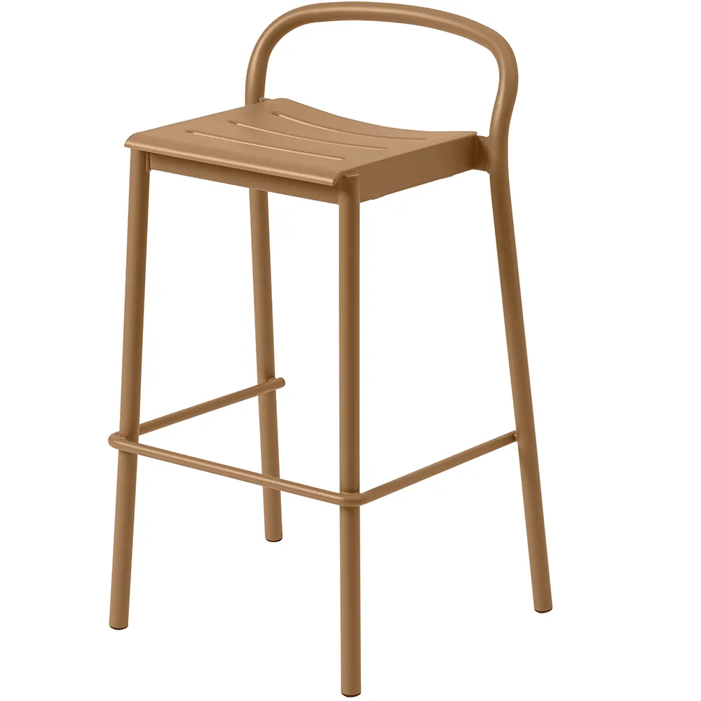 muuto, linear steel barstol burnt orange