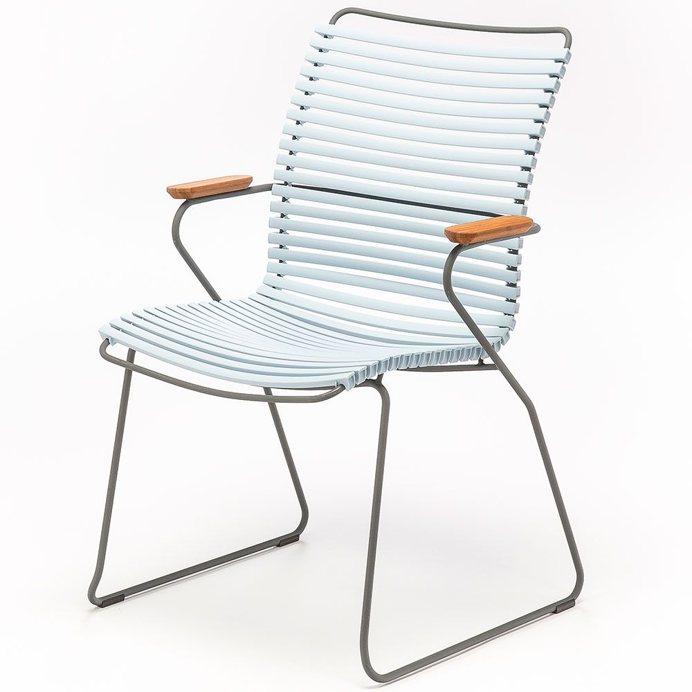 houe, click karmstol hög rygg ljusblå