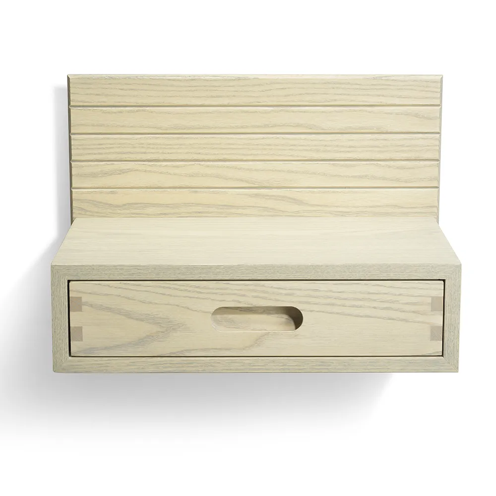 Oscarssons Möbel, Altea Sängbord med Låda Gråoljad Ask