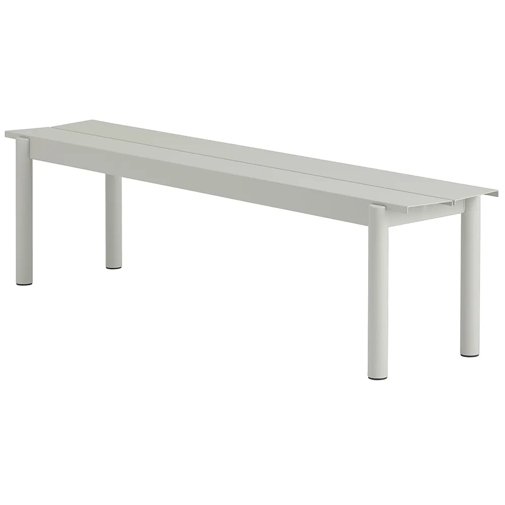 Produktfoto för Muuto - Linear Steel Bench - Trädgårdsbänk - Grey - L170 x D39 x H45,5 cm