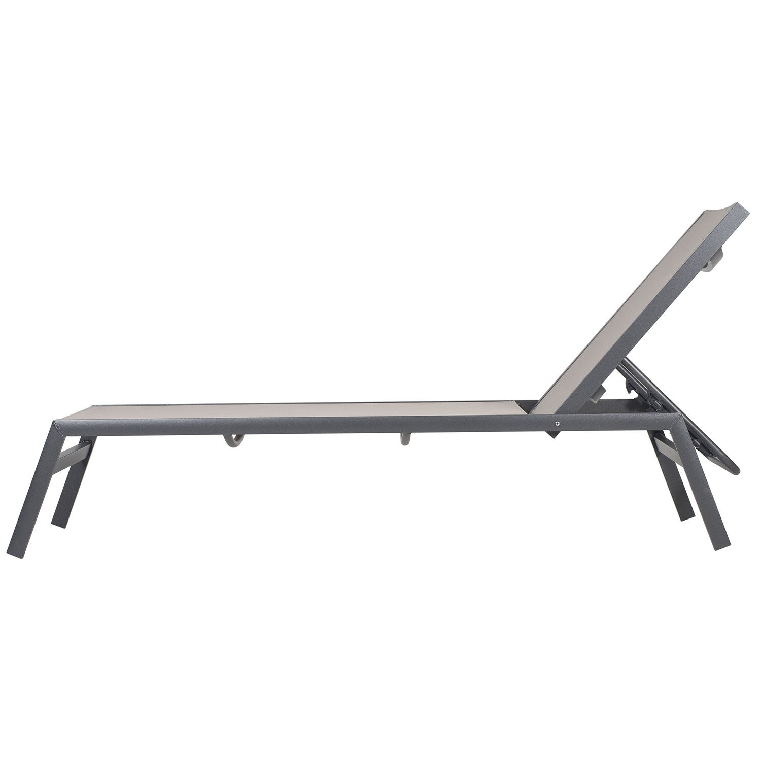 Ocean solsäng anthracite/taupe aluminium 