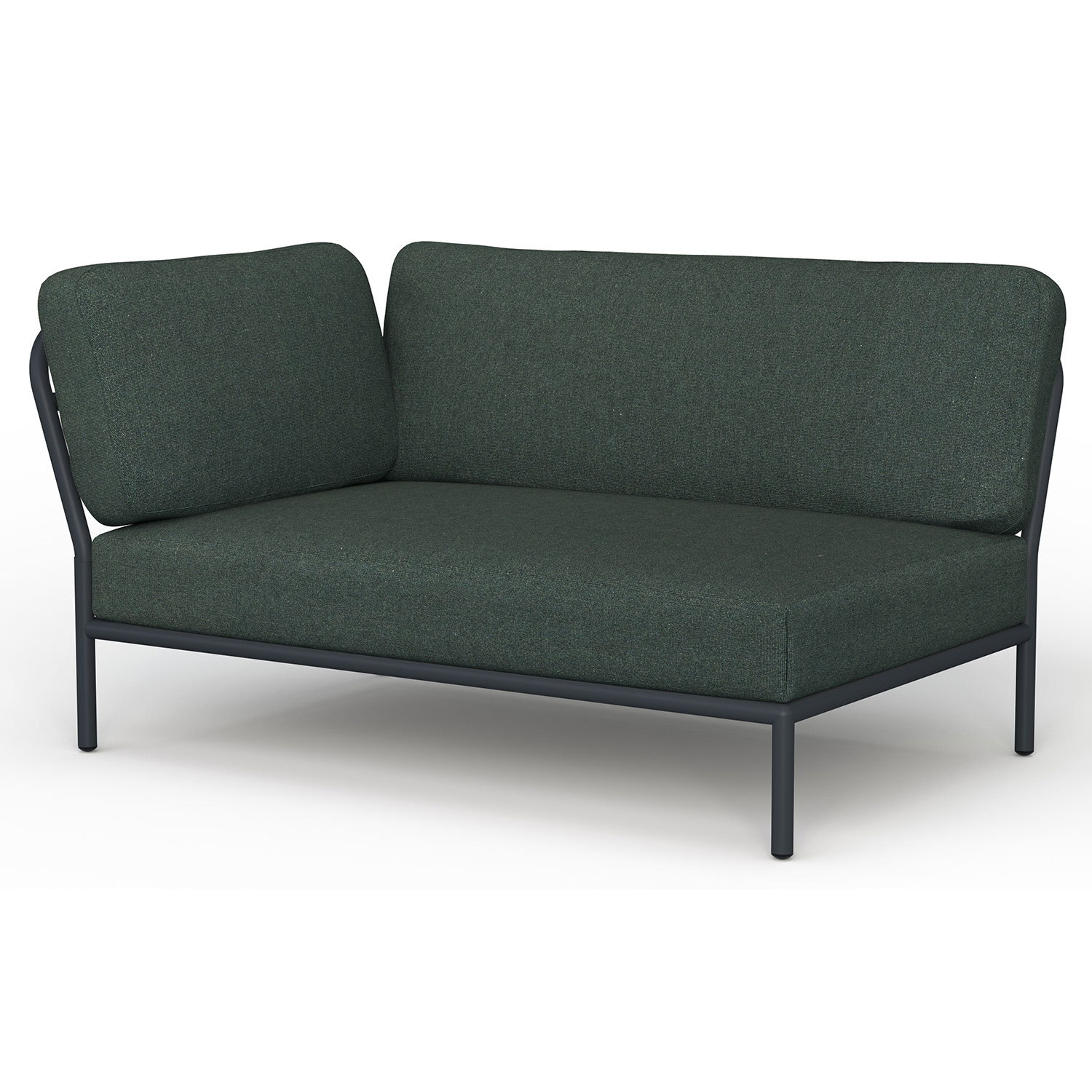 Produktfoto för HOUE - LEVEL / Left Corner - Trädgårdsmöbler - Alpine/Dark Grey - L140 x W95 x H82 x SH38 cm